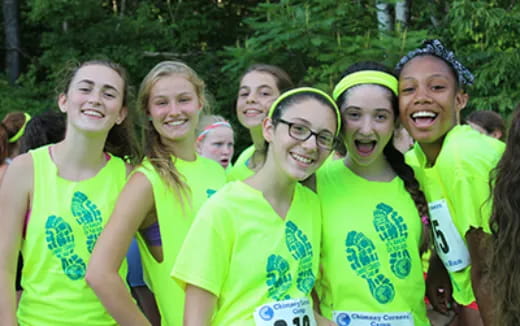 a group of people wearing matching t-shirts