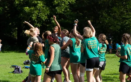 a group of children in a field