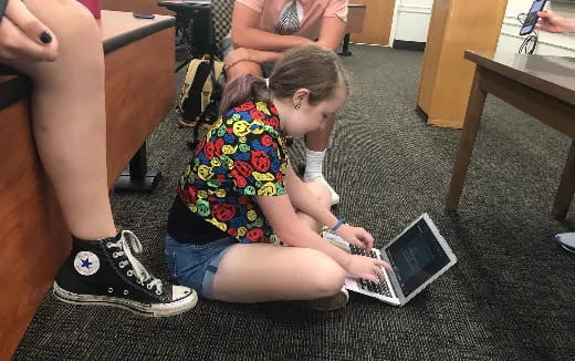 a child using a tablet