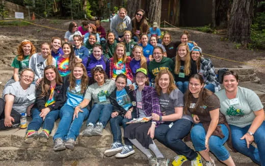 a group of people sitting together