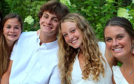 a group of people posing for a photo