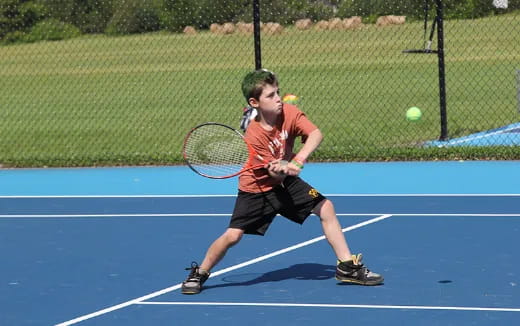 a person playing tennis