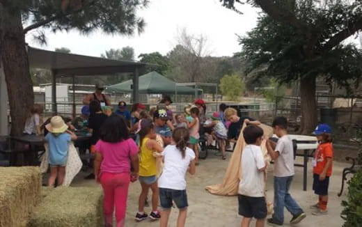 a group of people at an outdoor event
