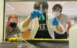 a group of people in a lab