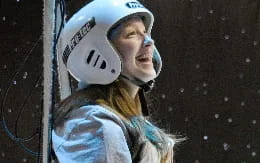 a person wearing a helmet