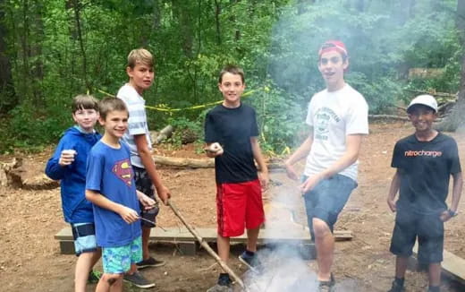 a group of boys posing for a photo