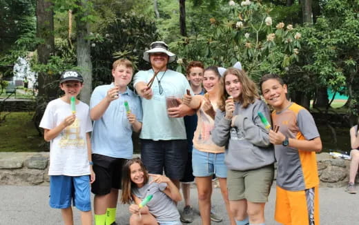 a group of people posing for a photo