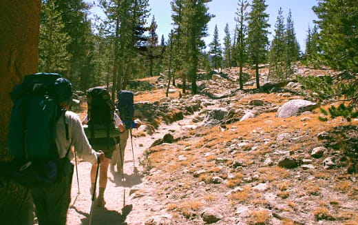 a group of people hiking