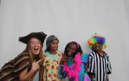 a group of people wearing clothing