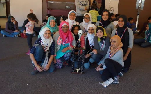 a group of people wearing clothing