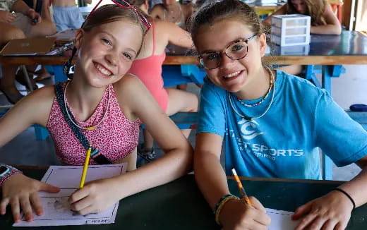 a man and a woman sitting at a table