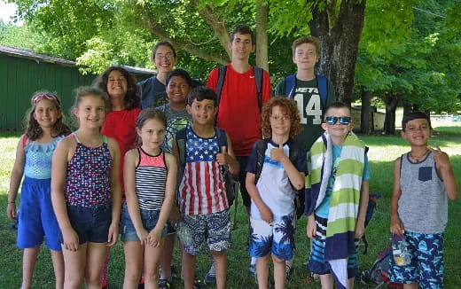 a group of people posing for a photo