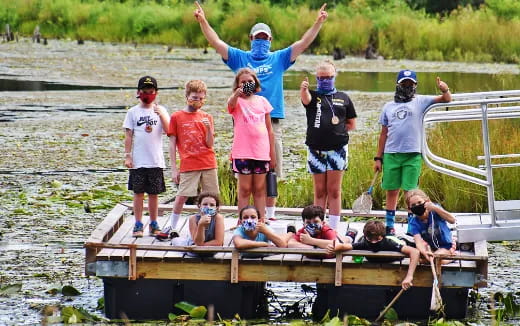 a group of people on a boat