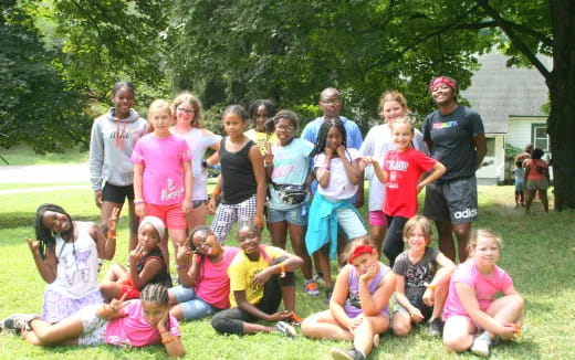 a group of people posing for a photo