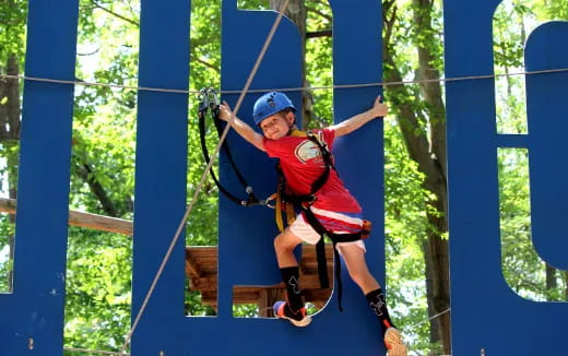 a person on a swing