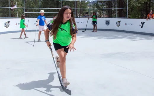 a woman on an ice rink