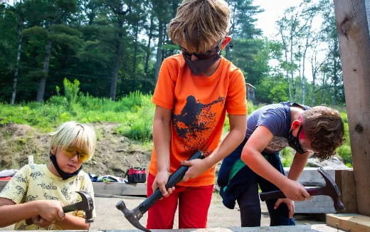 a group of people outside