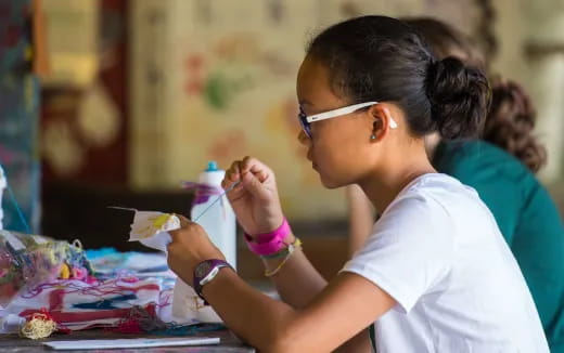 a person wearing glasses