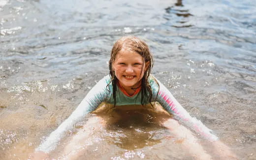 a girl in the water