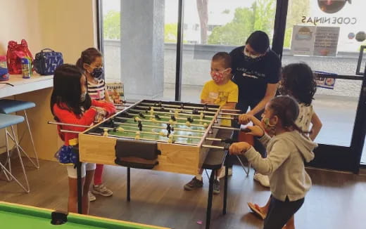 a group of children playing a game