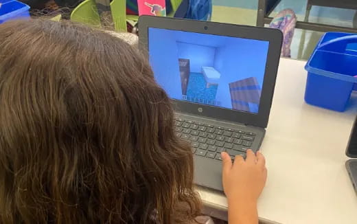 a person using a laptop