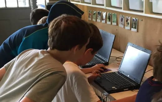 a man using a laptop