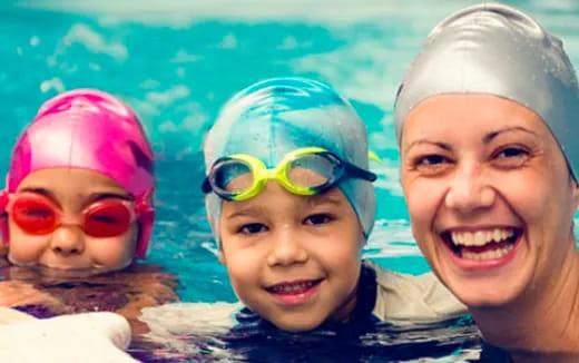 a group of people wearing goggles