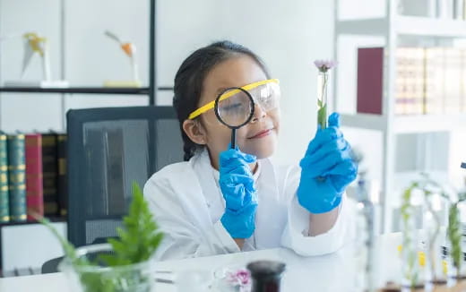 a young boy wearing a mask and gloves