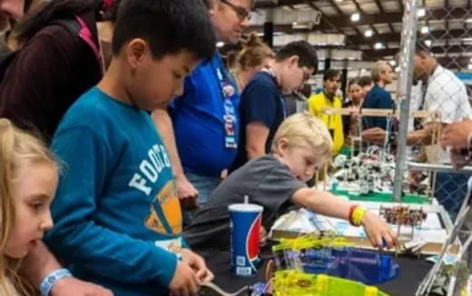 a group of people at a table