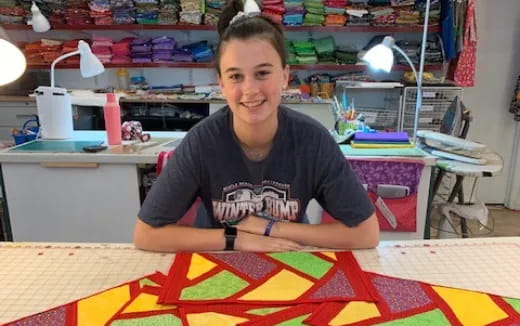 a person sitting at a table