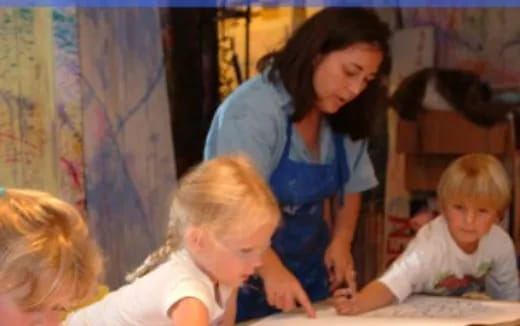 a person and several children