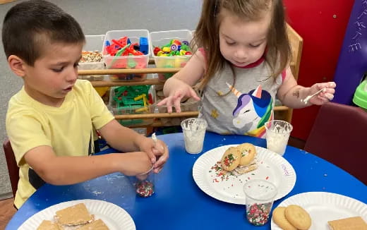 kids eating at a table