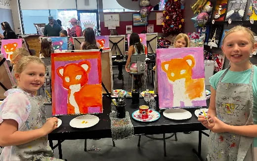 a group of children at a party