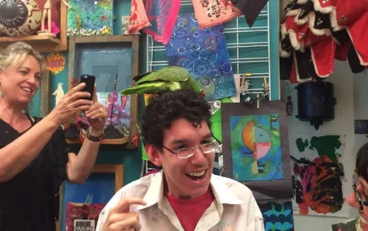 a person taking a selfie