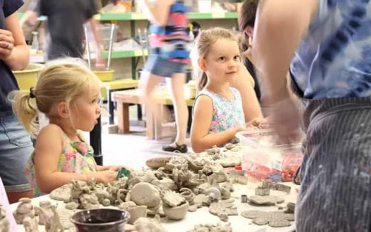 a group of children at a table
