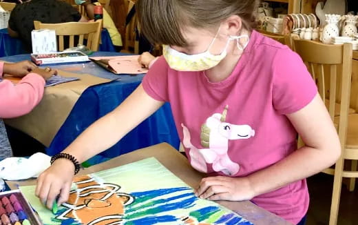 a person wearing a mask