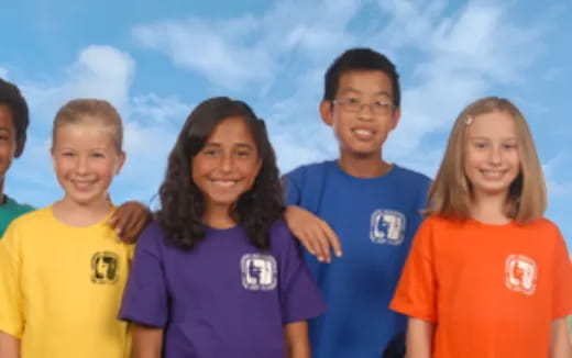 a group of children posing for a photo
