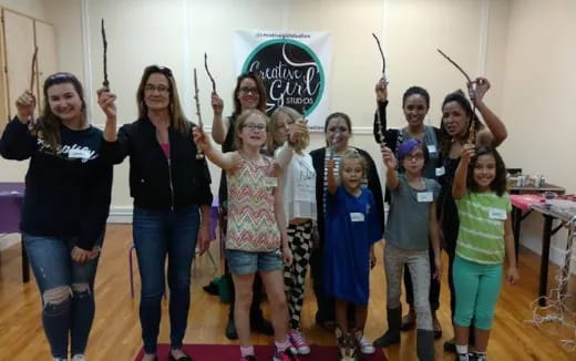 a group of people posing for a photo