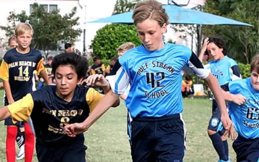 a group of people in a field