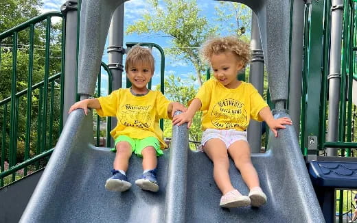 two children on a playground