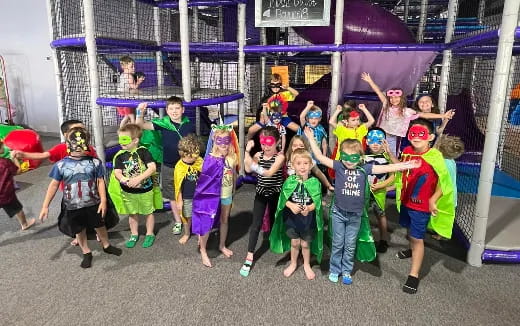 a group of children wearing clothing