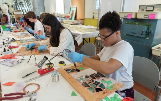 a group of people working on a project