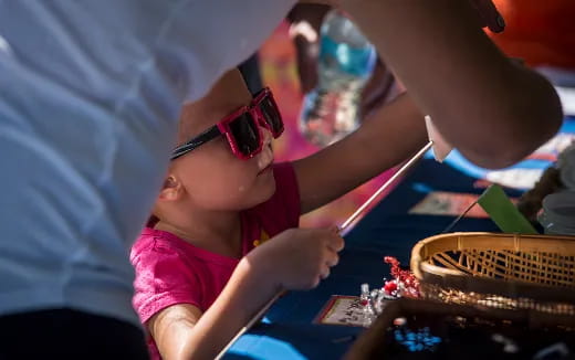 a young girl painting