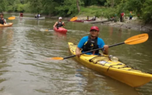 a person in a kayak