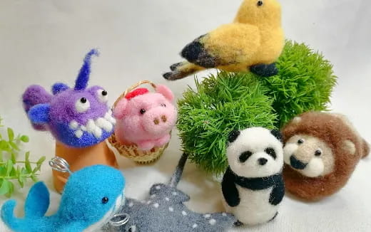 a group of stuffed animals