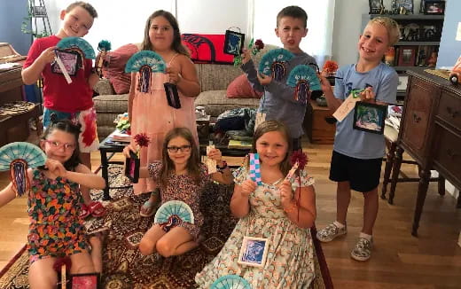 a group of children posing for a photo