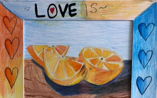 a painting of a fish