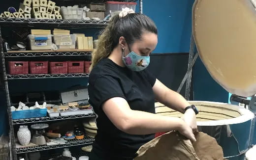 a person with a mask on