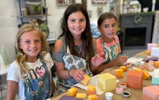 a person and two girls