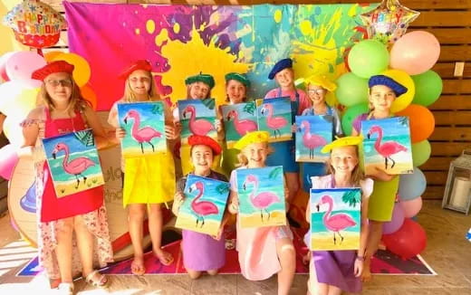 a group of children in clothing